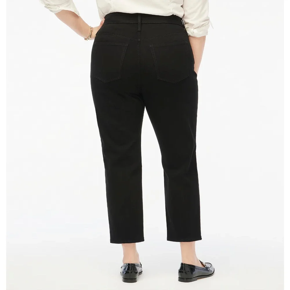 J.Crew Petite Curvy Essential Straight Black Jean All Day Stretch US 28P NWT - Picture 3 of 11